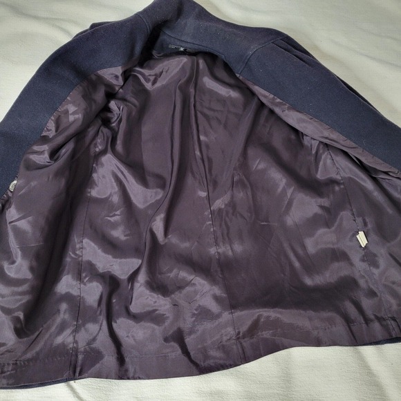 Donny Brook Coat Jacket Womens Wool Dark Blue Long Winter Size 12 Top Snow Cold - Picture 16 of 16